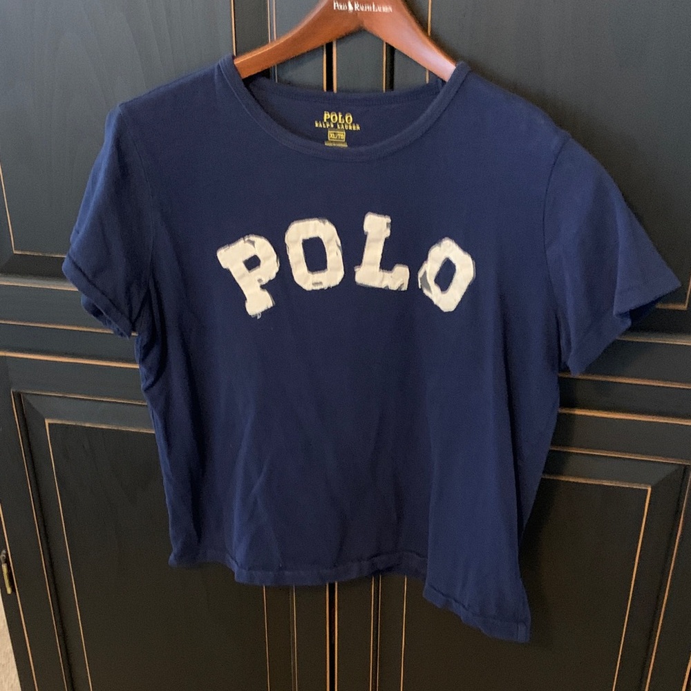 Polo by Ralph Lauren Dark Blue Tee with White Logo